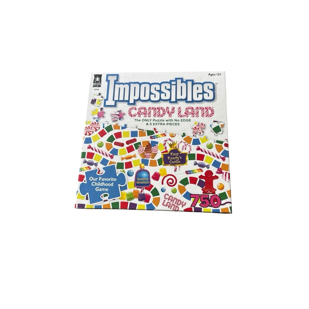 NWT Bepuzzled Impossibles Candy Land 750-Pc Jigsaw Puzzle No Edge Sealed - Picture 2 of 4